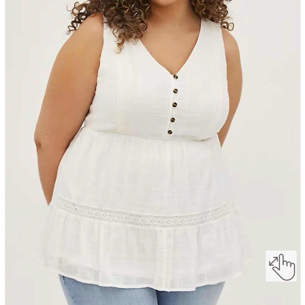 Torrid Crochet Tiered Tank